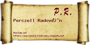 Perczell Radován névjegykártya